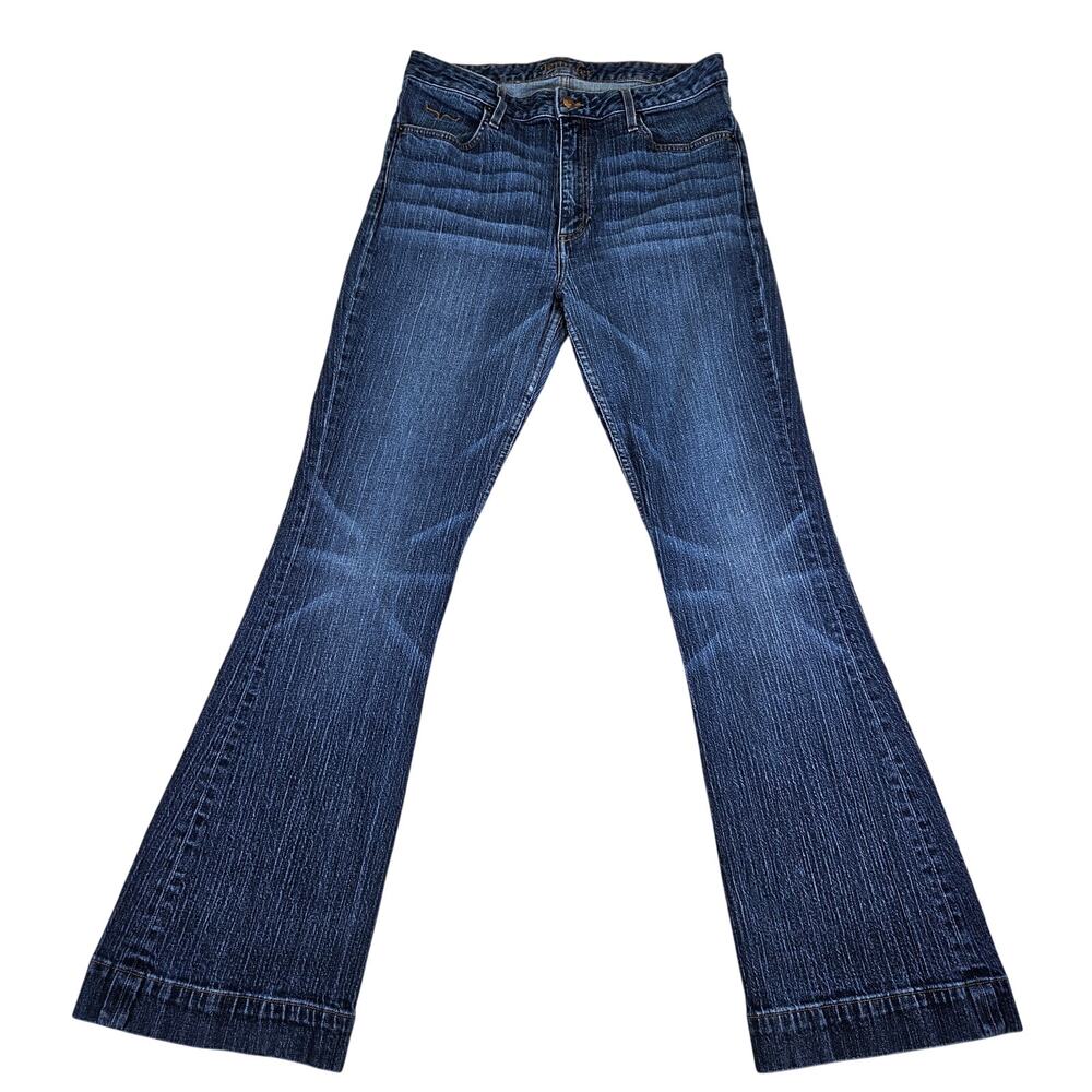 Kimes Ranch Jennifer Jeans 4x34 (33x32) Stonewash Denim Western Flare High Rise